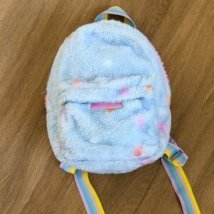 Stella McCartney Kids Fluffy Blue Backpack